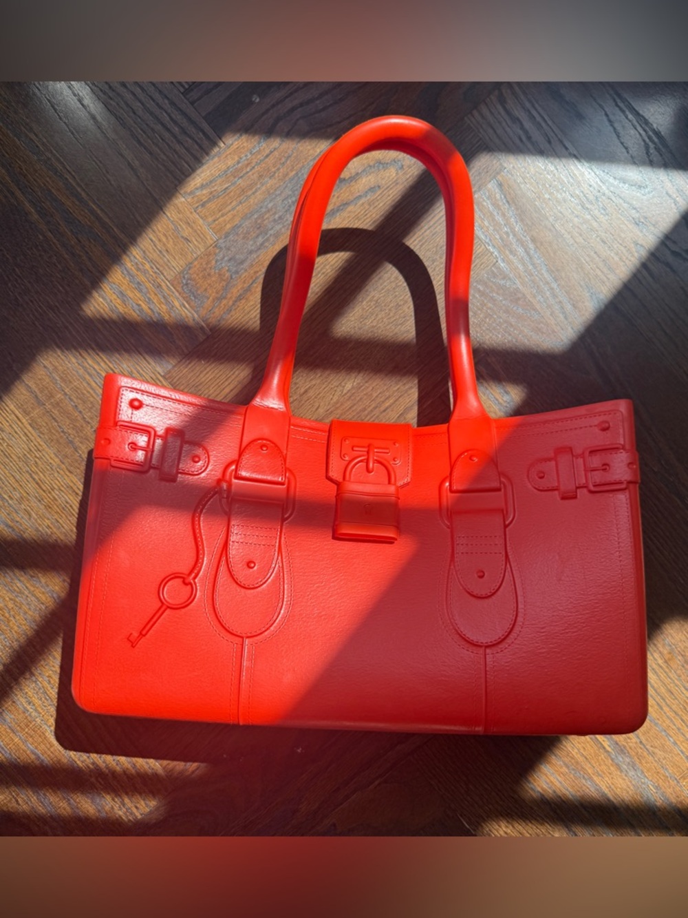Great Bag Co Orange Rubber Tote bag